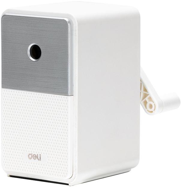 Точилка для карандашей механическая Deli 71160White 1 отверстие пластик белый фото 1