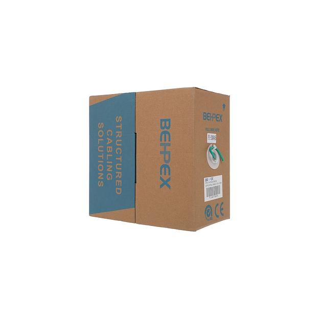 Кабель сетевой UTP, кат.5E, 305м, 4 пары, 0.45мм, алюминий омедненный, одножильный, зеленый фото 1