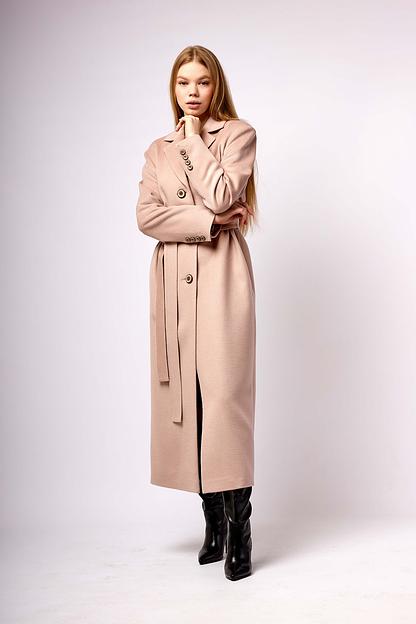 Женское демисезонное пальто деловое Mmoda бледно-розовый, арт.2223037 фото 6