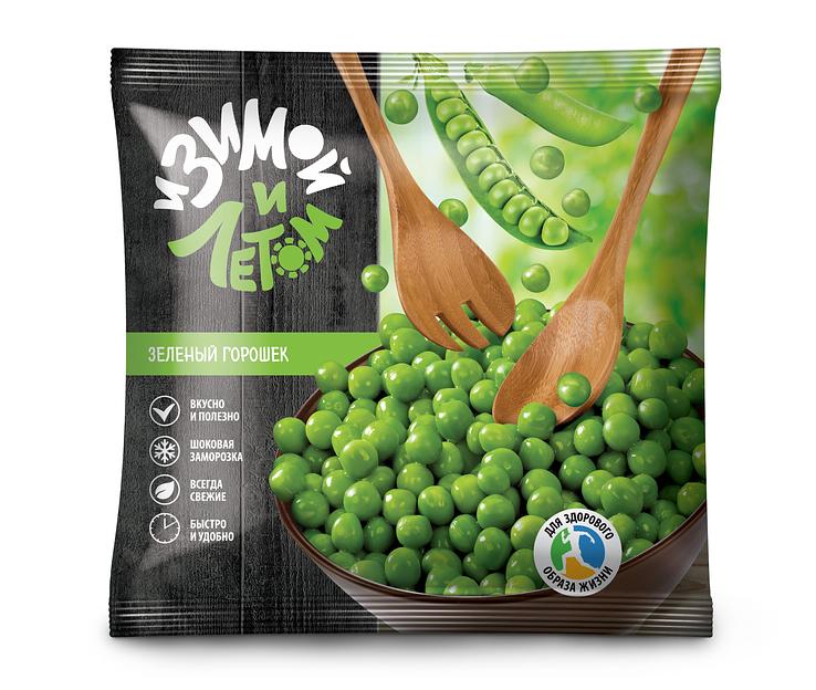 Зелёный горошек замороженный «И зимой, и летом», 400 г ОПТ фото 1