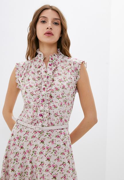Платье-рубашка с цветочным принтом Elit by Ter-Hakobyan опт фото 2