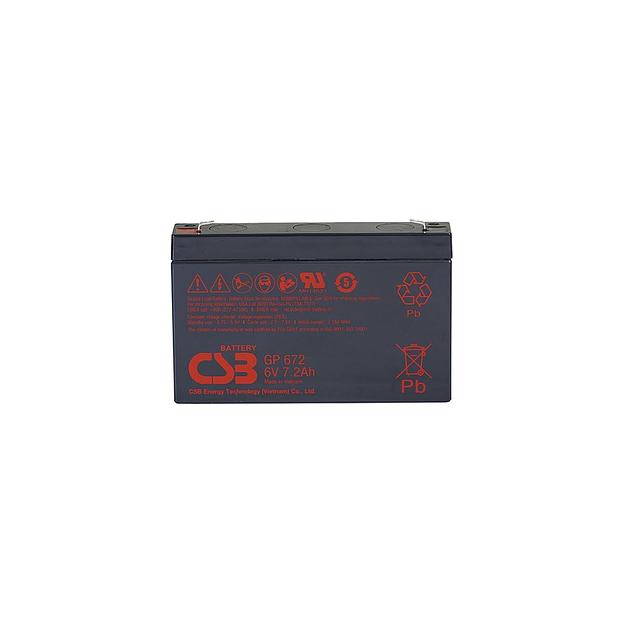 Аккумуляторная батарея CSB GP672 для ИБП 6В, 7.2Ач фото 1