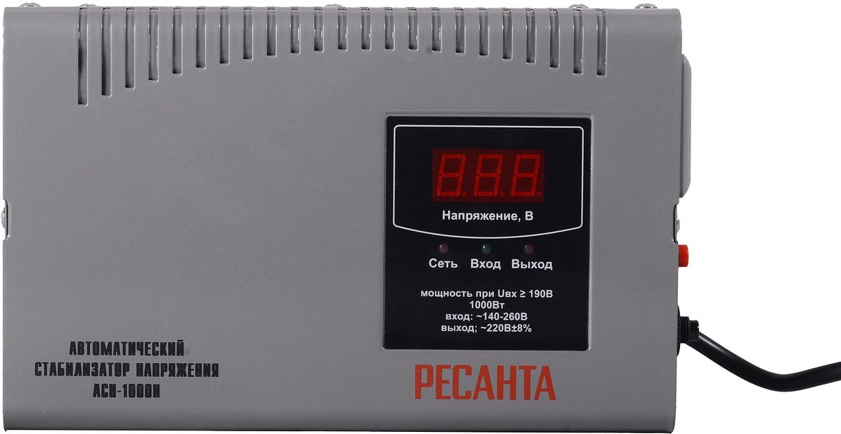 Стабилизатор напряжения Ресанта АСН-1000 Н однофазный серый (63/6/64) фото 2