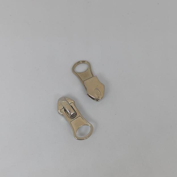 Бегунок спираль молния №7 обратный белый никель фото 1