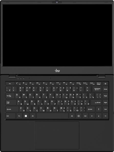 Ноутбук IRU Planio 14ING N100 8Gb SSD512Gb Intel Iris Xe graphics 14" IPS FHD (1920x1080) Free DOS black 6000mAh (2058899) фото 4