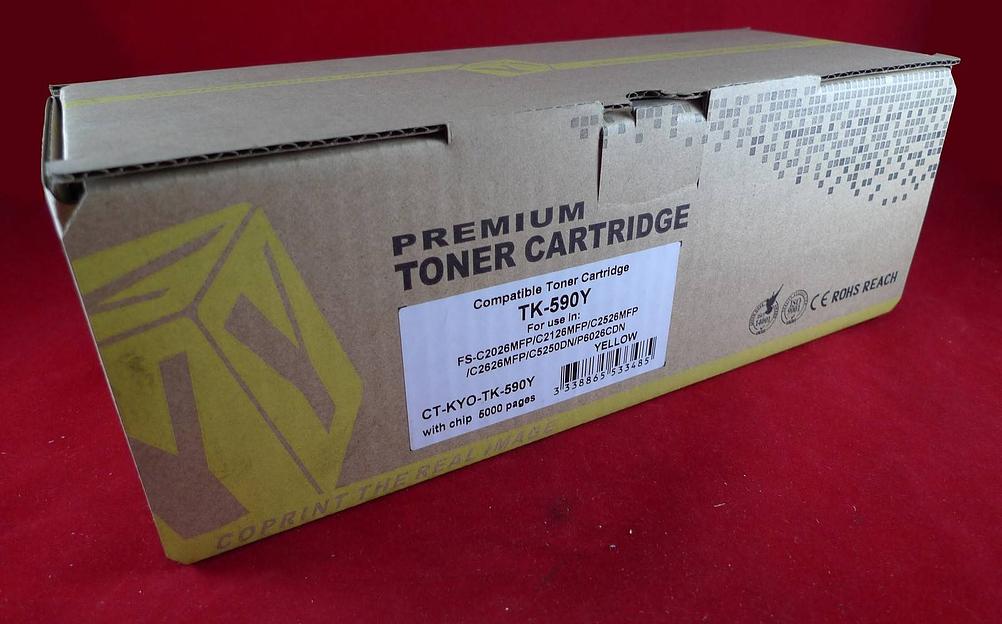 Тонер-картридж для Kyocera FS-C2026MFP/C2126MFP/C2526MFP/C2626MFP/C5250dn/P6026cdn TK-590Y yellow 5K ELP Imaging® фото 1