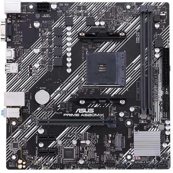 Материнская плата Asus PRIME A520M-K Soc-AM4 AMD A520 2xDDR4 mATX AC`97 8ch(7.1) GbLAN RAID+VGA+HDMI фото 1