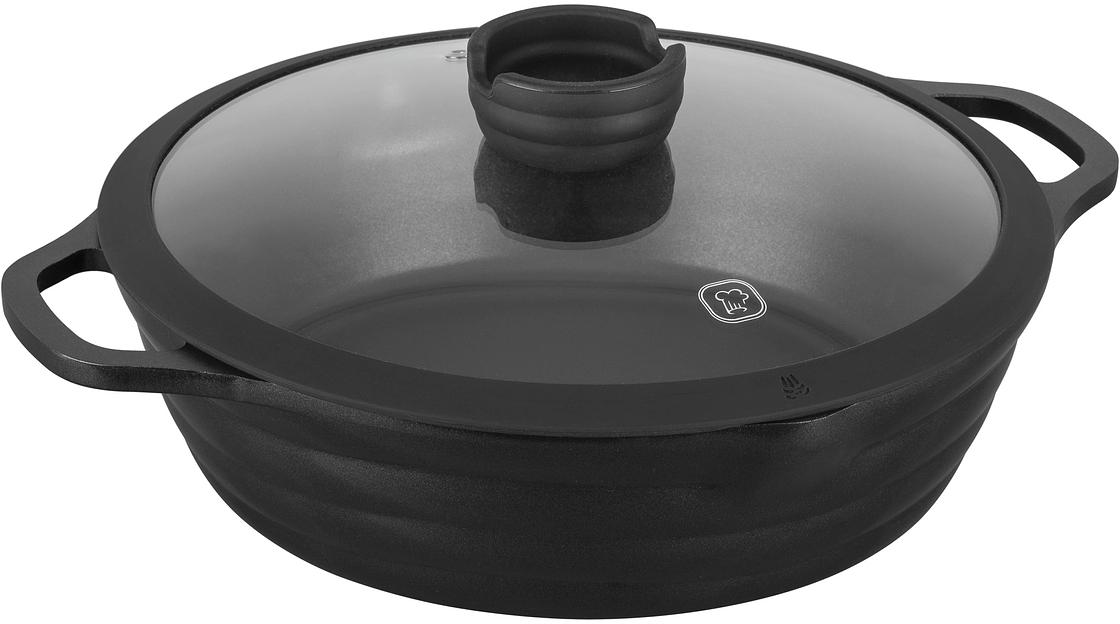 Сотейник Rondell Pacific RDA-1907 d=28см (с крышкой) графитовый фото 1