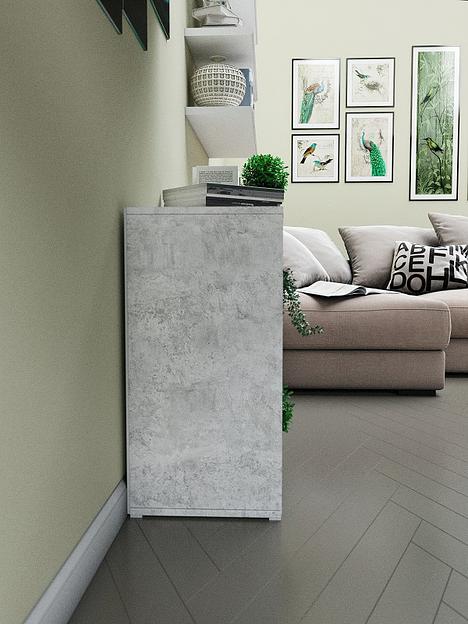 Стеллаж универсальный 8-секционный Wood&Stone «Малави» 320 цемент светлый 136×34.5×69.3 см фото 6