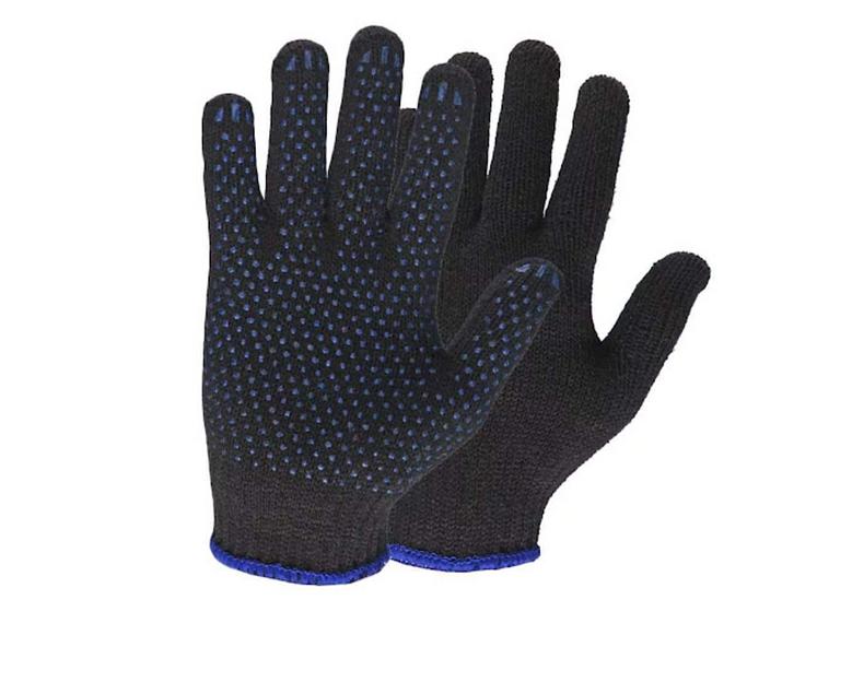 Перчатки рабочие «Эконом» черная с ПВХ покрытием фото 1