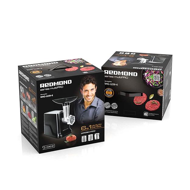 Мясорубка REDMOND RMG-1239-6 Черный фото 3