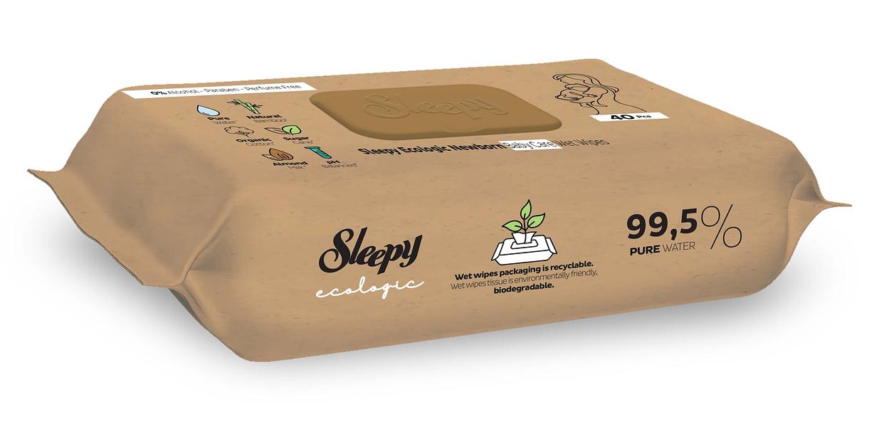 Гигиенические салфетки Sleepy Ecologic 40 шт опт фото 1
