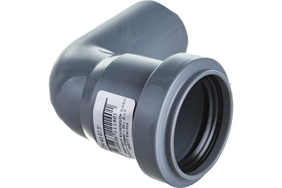 Отвод канализационный 40х87 град. фото 3