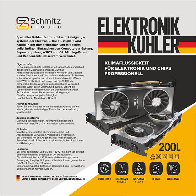 Иммерсионная жидкость SCHMITZ Liquid Elektronik Kühler, 200л фото 2