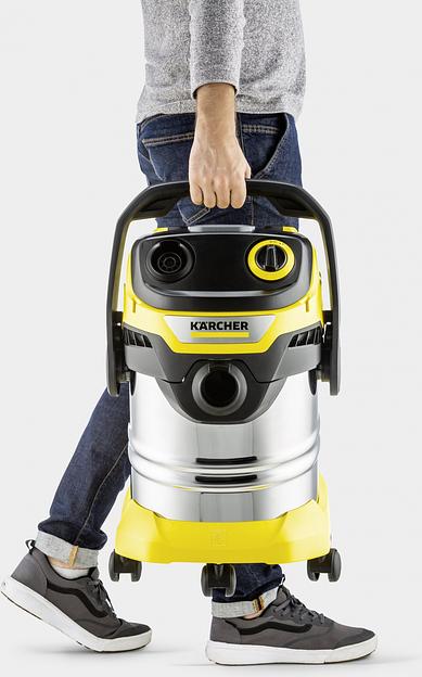 Строительный пылесос Karcher WD 5 S V-25/5/22 1100Вт (уборка: сухая/сбор воды) желтый фото 3