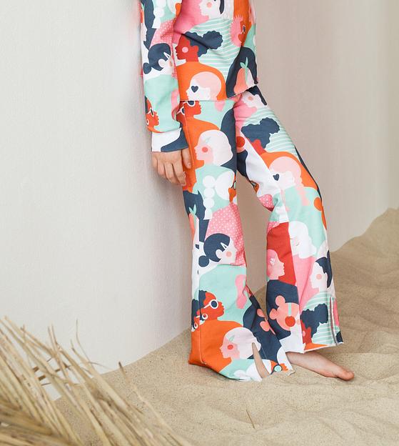 Брюки-клёш MINI DI «Моника» лица девушек, арт.720/10 ОПТ фото 3