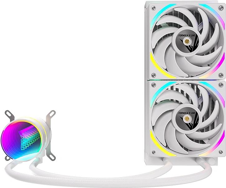 Система водяного охлаждения Formula OASIS L240 ARGB Soc-AM5/AM4/1200/2066/1700/1851 белый 4-pin Al+Cu 300W Ret (OASIS L240 ARGB WH) фото 2