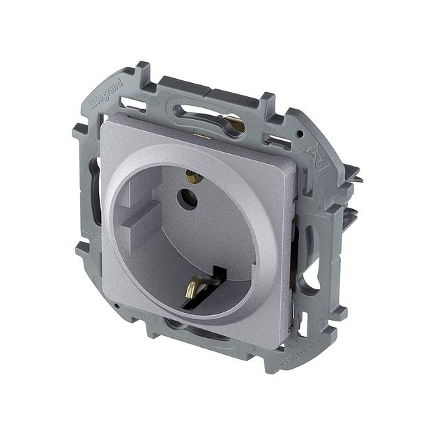 Розетка с заземлением и интегрированными защитными шторками Legrand 673732 Inspiria с/у 16 А ~250В 673732 фото 1