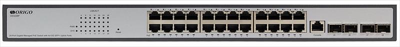 Коммутатор ORIGO Managed L3 Switch 24x1000Base-T PoE, 4x10GBase-X SFP+, PoE Budget 370W, RJ45 Console, 19" w/brackets (OS3228P/370W/A1A) фото 2