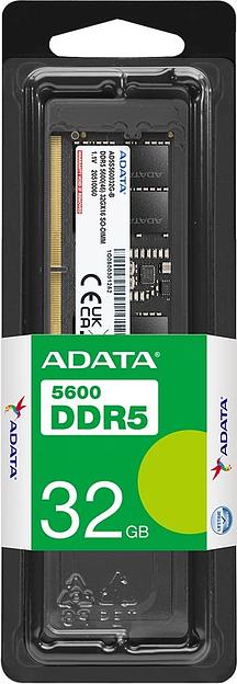 Память DDR5 32GB 5600MHz A-Data AD5S560032G-S RTL PC5-44800 CL46 SO-DIMM 262-pin 1.1В single rank Ret фото 2