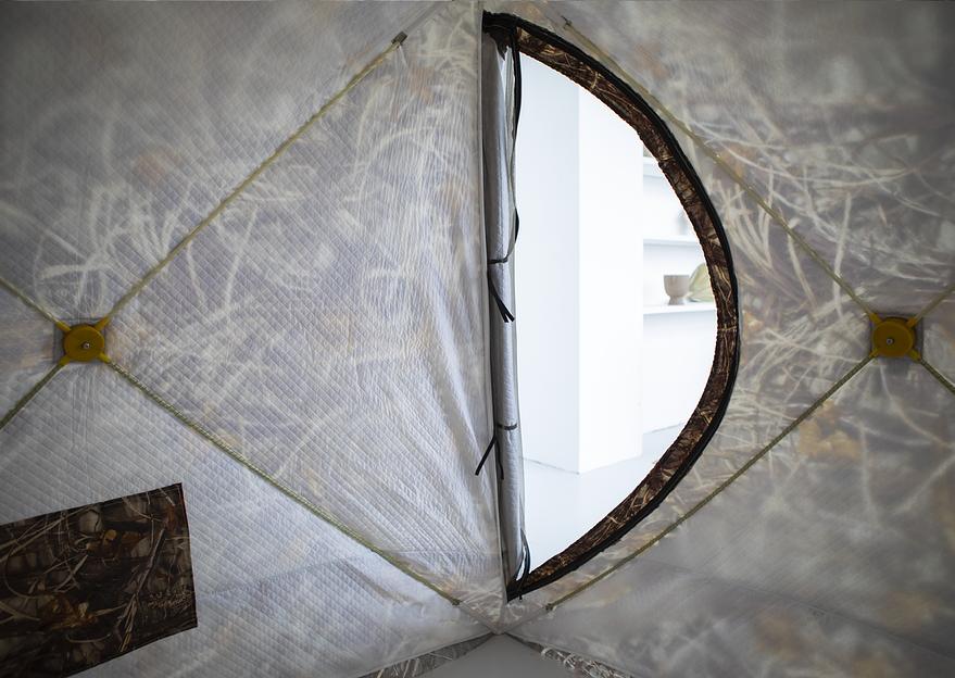 Палатка СТЭК куб 3 КМФ, выход под трубу, 220*220*205 см. фото 8