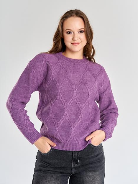 Джемпер женский «Звезда» сиреневый ОПТ фото 5