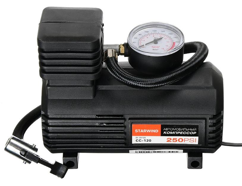 Автомобильный компрессор Starwind CC-120 15л/мин шланг 0.45м фото 1