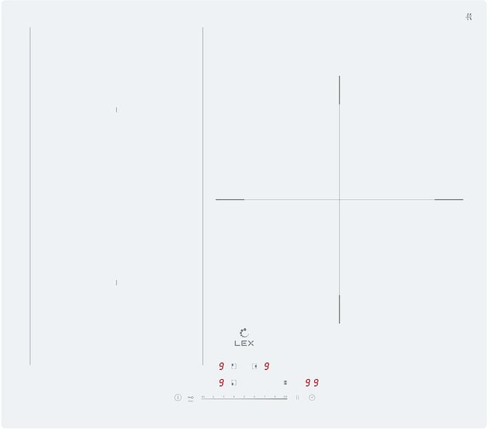 Индукционная варочная поверхность Lex EVI 631A WH белый фото 1