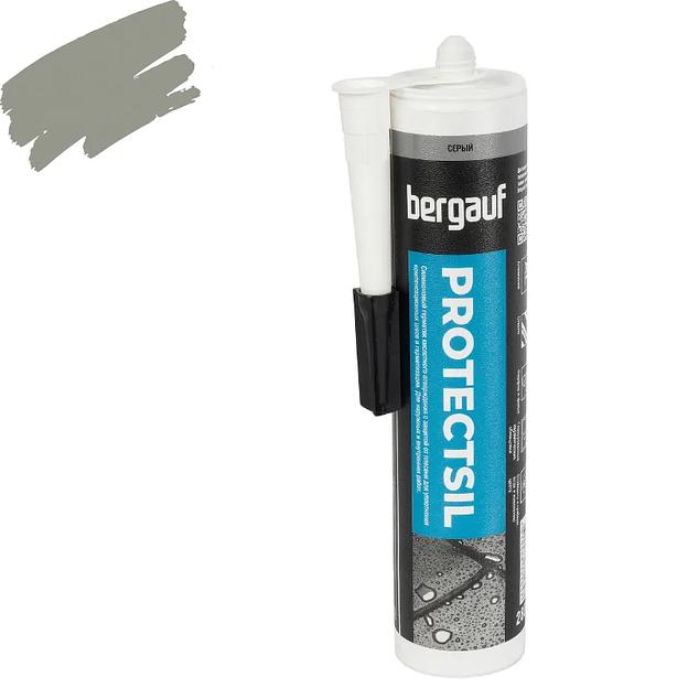 Затирка силиконовая Bergauf Protectsil серая 280мл фото 1