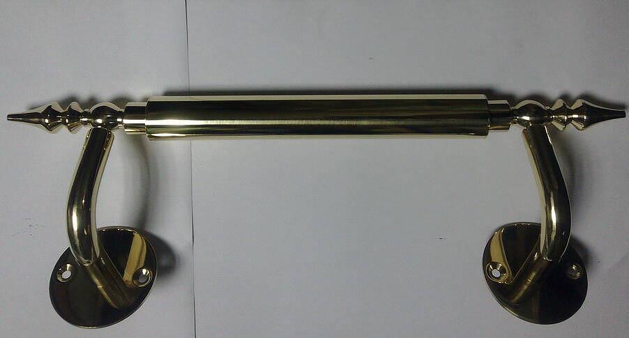 Дверная ручка «Ферзь» латунь с отогнутыми кронштейнами опт фото 1