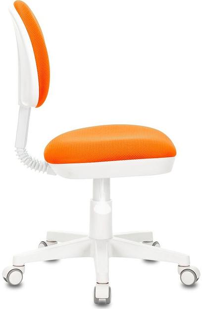 Кресло детское Бюрократ KD-3 оранжевый TW-96-1 крестов. пластик белый фото 3