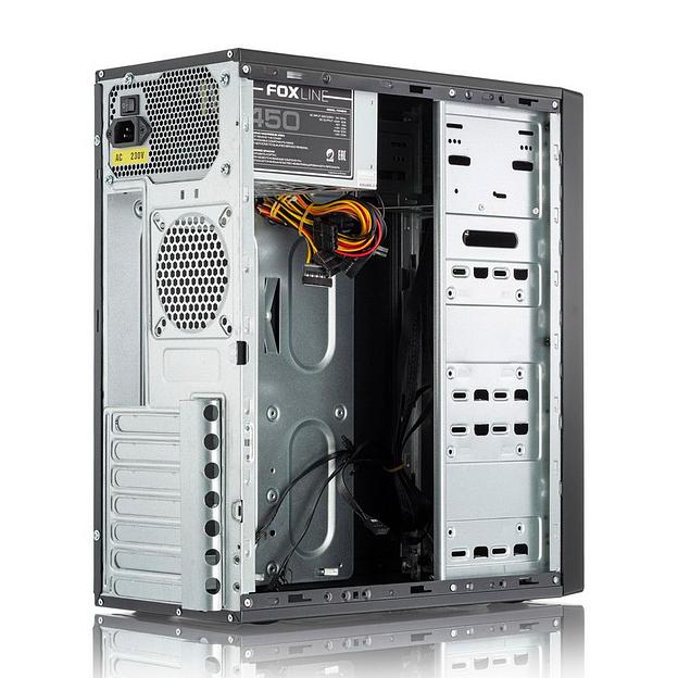 Корпус c блоком питания 500 Ватт Foxline FL-301-FZ500R фото 3
