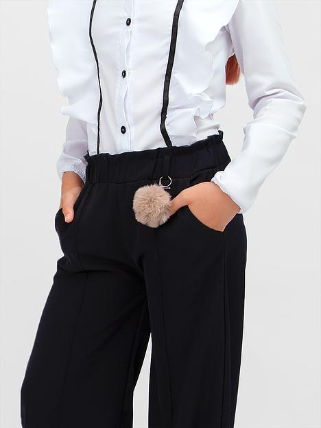 Брюки для девочки Соль&Перец тёмно-синий, арт.SP23 ОПТ фото 4