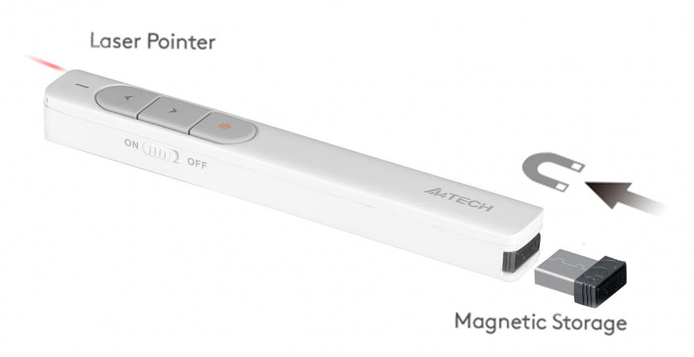 Презентер A4Tech Fstyler LP15 Radio USB (15м) белый фото 4