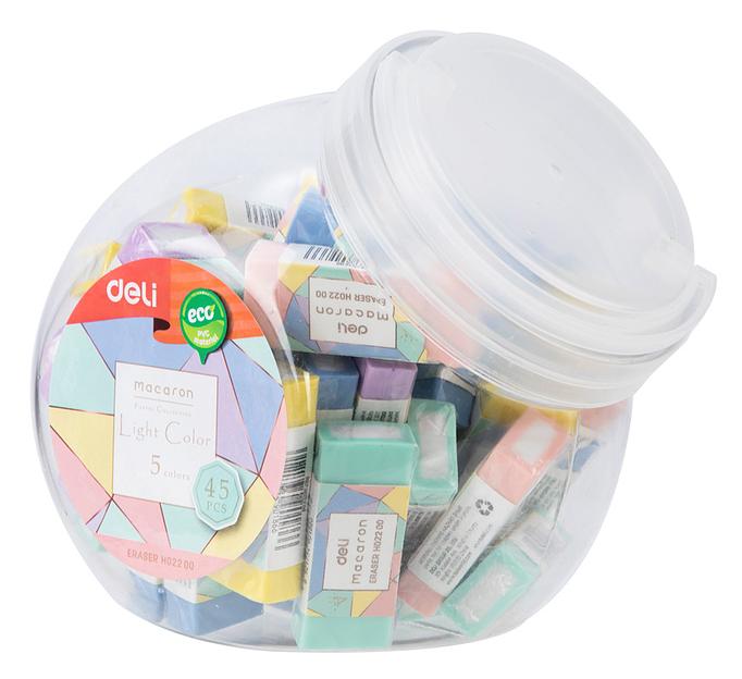 Ластик Deli EH02200 Macaron 50x20x11мм ассорти пласт.туб. фото 6