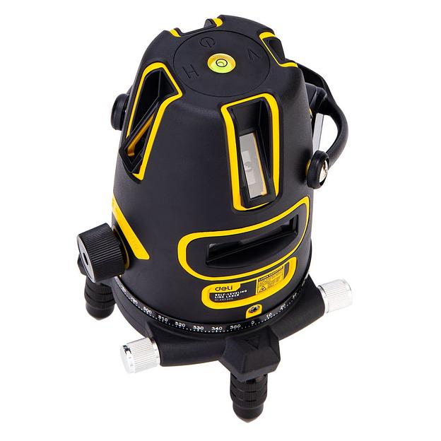 Измерительный и разметочный инструмент Deli Лазерный уровень Deli DL332305 5 лучей(зеленый цвет), точность +/-1,5мм/7м, угол самовыравнивания 3°, 2АКБ 4 А*ч+ЗУ, время работы до 4 часов, кейс фото 10