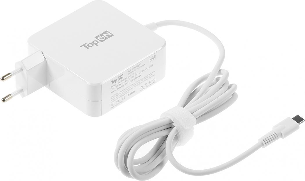 Адаптер TopON TOP-HW65QW автоматический 65W 5V-20V 3.25A от бытовой электросети фото 1