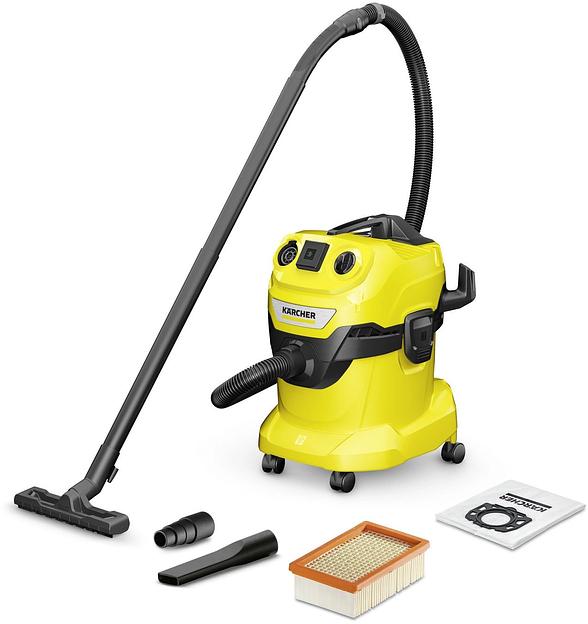 Строительный пылесос Karcher WD 4 P V-20/5/22 (уборка: сухая/сбор воды) желтый фото 1