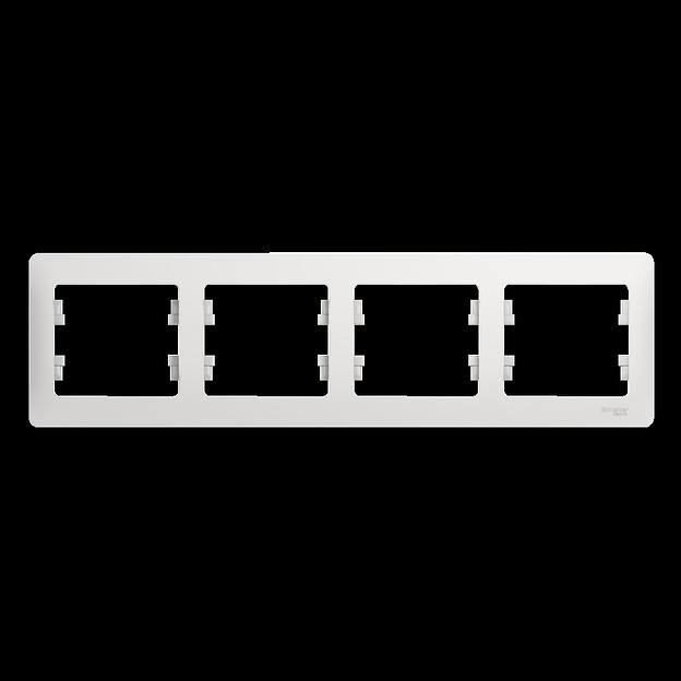 Systeme electric GSL000104 GLOSSA 4-постовая РАМКА, горизонтальная, БЕЛЫЙ фото 1