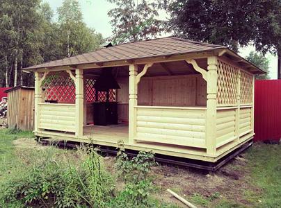 Беседка «Скандинавия» 6×4 м с Грилем Suomi Grill фото 1