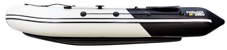 Лодка Ривьера 3600 килевое надувное дно, 3600*1800*480, цвет: серый-черный фото 5