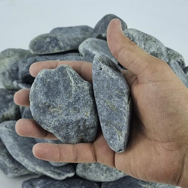 Премиум камни для бани и сауны Нефрит шлифованный 40-80 мм фото 3