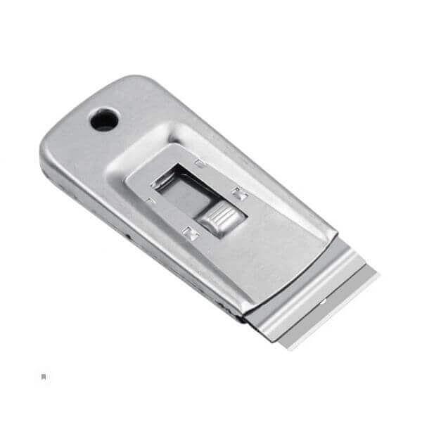 Скребок металлический карманный, с лезвием 4 см, Китай (1011209) фото 1