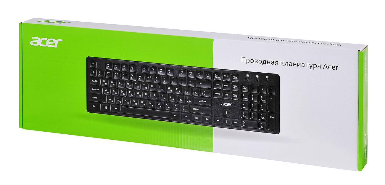 Клавиатура Acer OKW020 черный USB slim фото 10