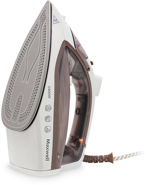 Утюг Maxwell MW-3047 2400Вт белый/коричневый фото 2