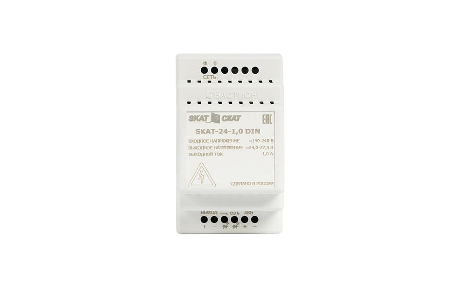 598 SKAT-24-1.0 DIN источник питания 24В 1,3А АКБ внеш. 2х4,5-12Ач ток заряда 1,0–Iнагр. Бастион SKAT-24-1.0 DIN фото 6