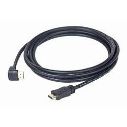 Кабель HDMI Gembird, 3.0м, v1.4, 19M/19M, угл. раз.,черный, позол.раз., экран, пакет [CC-HDMI490-10] фото 1