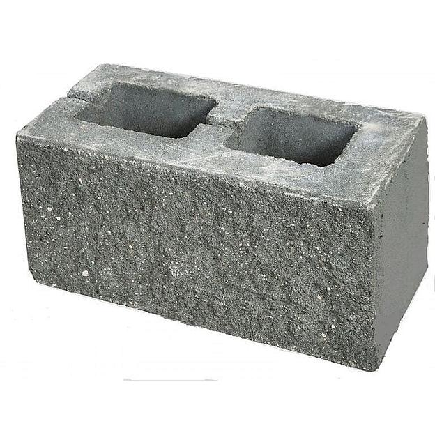 Блок бетонный рваный угловой 390х190х190 мм фото 1