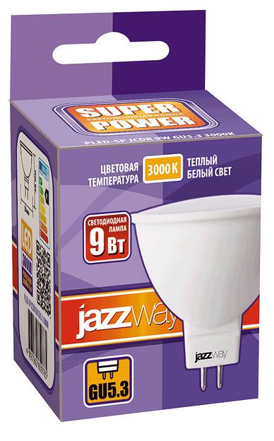 Лампа светодиодная LED 9Вт MR16 GU5.3 теплый фото 2