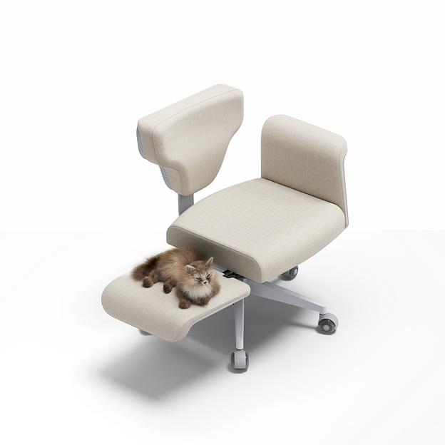 Кресло-трансформер FoxGear STUDIO Fabric, светло-серый фото 1